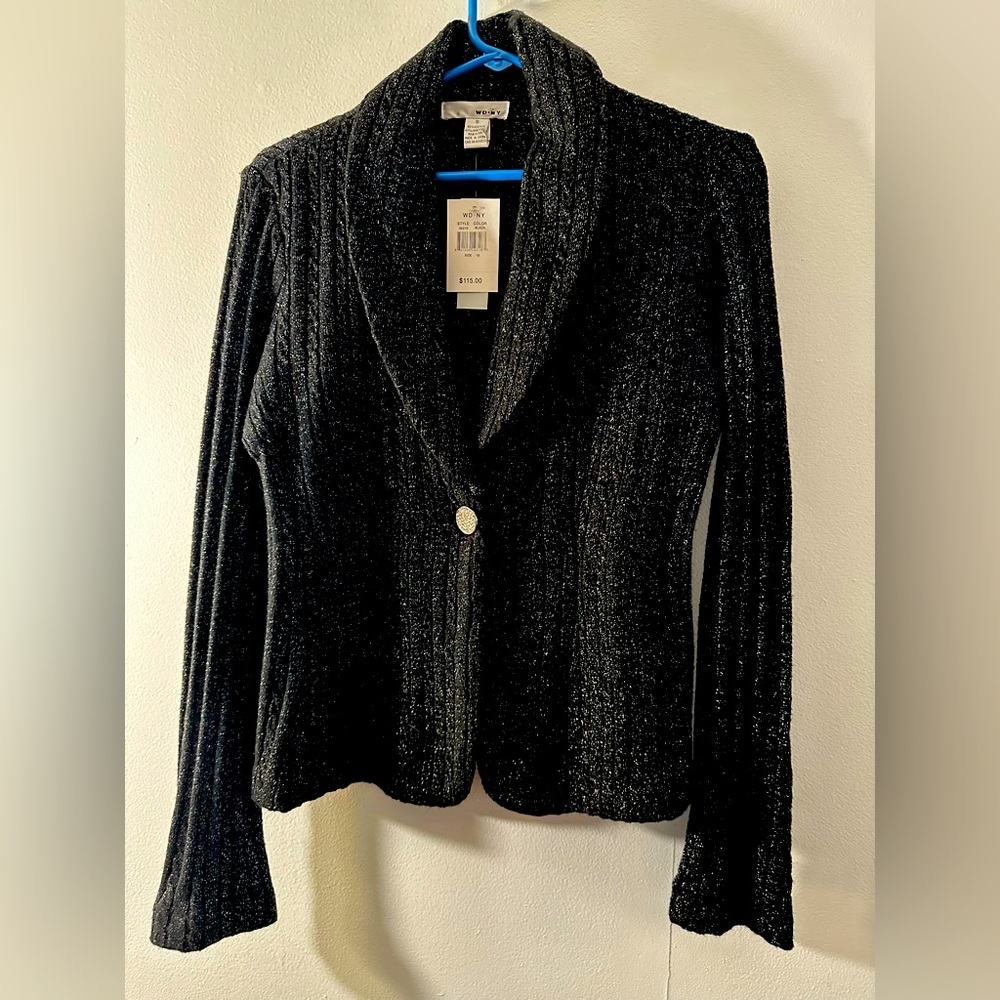 Elegant Black Women's sweater with silver size 10